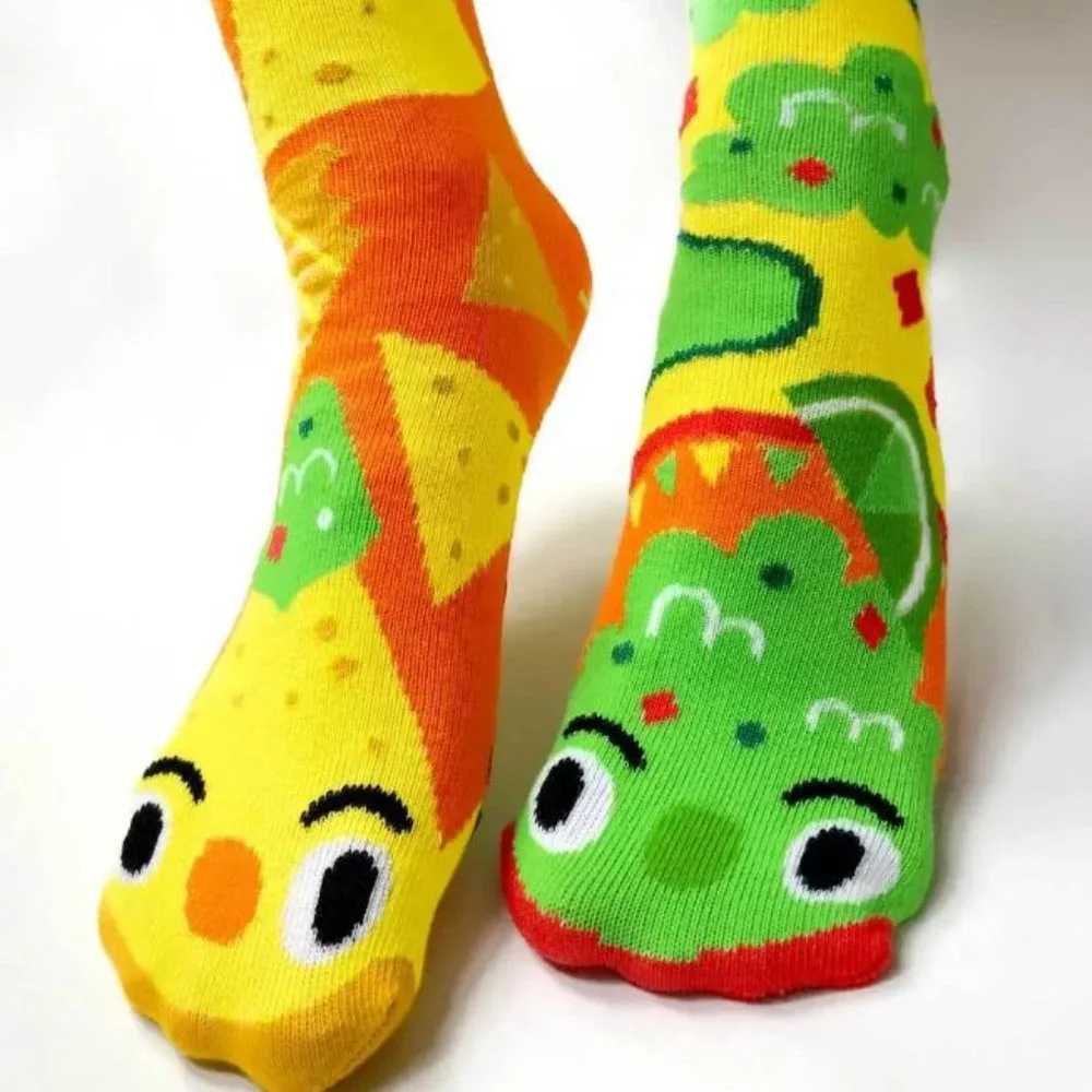 New Chips & Guac Mismatched Novelty Socks PALS